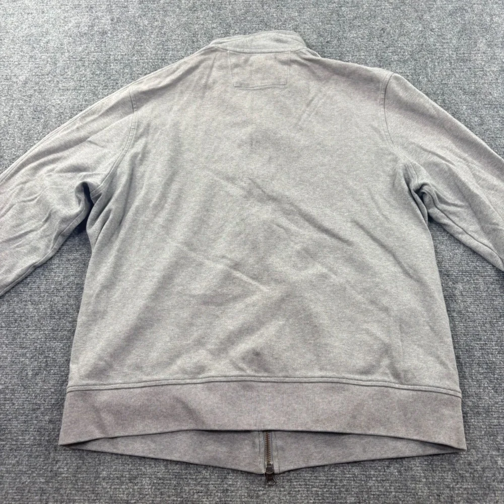 Banana Republic Track Jacket XL Gray Full Zip Striped‎ Cotton Mens